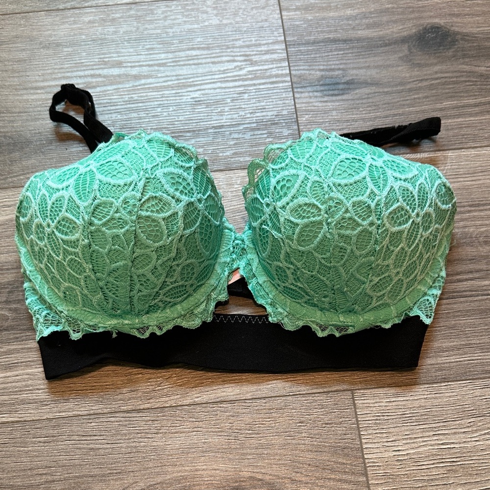 Lace Push-Up Bra Mint Green - VS PINK DATE PUSH UP